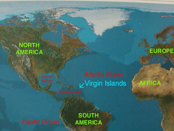 virgin islands british world map